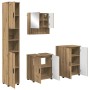 Juego de muebles de baño 4 pcs Roble artisan 61 x 35 x 64 cm