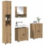 Juego de muebles de baño 4 pcs Roble artisan 61 x 35 x 64 cm