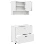 Juego de muebles de baño 2 pcs Blanco 76.5 x 35 x 64 cm
