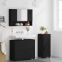 Juego de muebles de baño 3 pcs Negro 76.5 x 35 x 64 cm