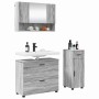 Juego de muebles de baño 3 pcs Gris sonoma 76.5 x 35 x 64 cm