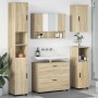 Juego de muebles de baño 5 pcs Roble Sonoma 30 x 35 x 192 cm