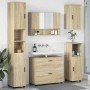 Juego de muebles de baño con cajón 5 pcs Roble Sonoma en Muebles de baño | Comprar online en Foro24