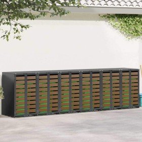 Almacenamiento de cubos Wheelie para 3 cubos Antracita