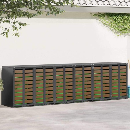 Almacenamiento de cubos Wheelie para 3 cubos Antracita