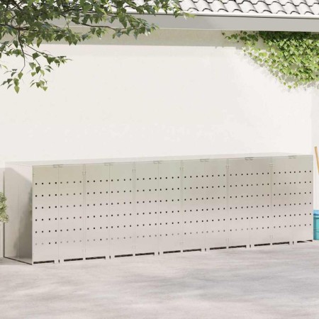 Almacenamiento de cubos Wheelie para 3 cubos Plateado