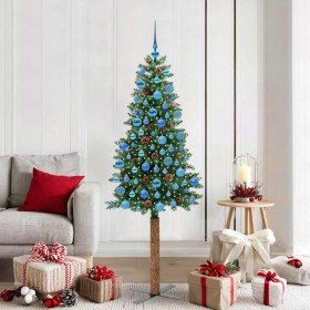 Árbol de Navidad Delgado con 300 LED con soporte Verde 180 cm en Arboles de navidad | Comprar online en Foro24