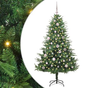 Árbol de Navidad artificial preiluminado con juego de bolas