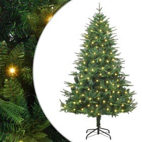 Árbol de Navidad Artificial Preiluminado Verde 180 cm PVC y PE