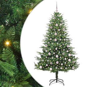 Árbol de Navidad artificial preiluminado con juego de bolas
