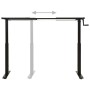 Adjustable height crank desktop structure in black by vidaXL, Cubicles and work tables - Ref: Foro24-321719, Price: 203,17 €,...