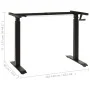 Black Crank Adjustable Height Desk Frame by vidaXL, Cubicles and work tables - Ref: Foro24-321719, Price: 156,67 €, Discount: %