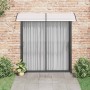 Marquesina para puerta PC negro y transparente 240x75 cm