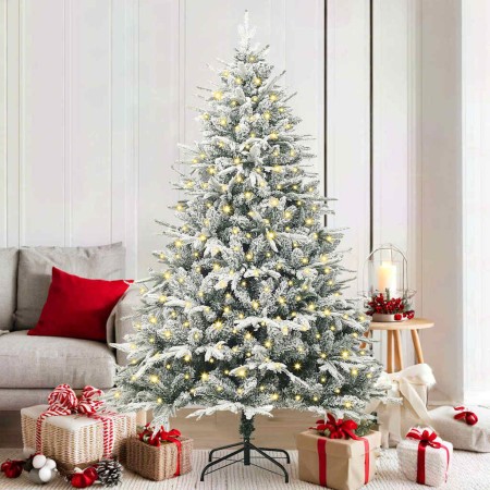 Árbol de Navidad Artificial Preiluminado Verde 180 cm PVC y PE