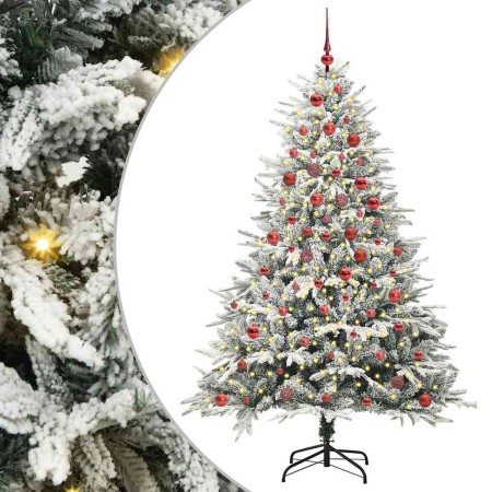 Árbol de Navidad artificial preiluminado con juego de bolas