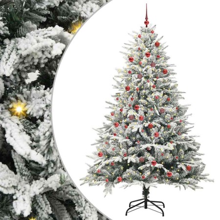 Árbol de Navidad artificial preiluminado con juego de bolas