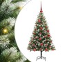 Árbol de Navidad Artificial Plegable con Nieve Esponjosa 120 cm