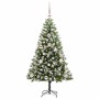 Árbol de Navidad Artificial Plegable con Nieve Esponjosa 120 cm