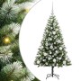Árbol de Navidad Artificial Plegable con Nieve Esponjosa 120 cm