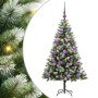 Árbol de Navidad Artificial Plegable con Nieve Esponjosa 120 cm