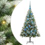 Árbol de Navidad Artificial Plegable con Nieve Esponjosa 120 cm