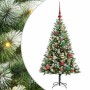 Árbol de Navidad Artificial Plegable con Nieve Esponjosa 120 cm