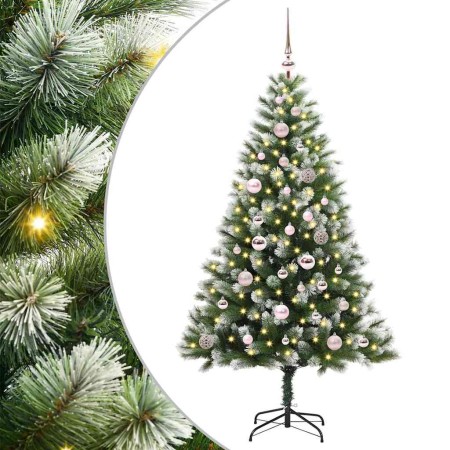 Árbol de Navidad Artificial Plegable con Nieve Esponjosa 150 cm