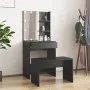Black Plywood LED Vanity Set by vidaXL, Bedroom Dressers - Ref: Foro24-3114132, Price: 112,13 €, Discount: %