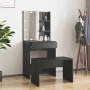 Juego de tocador con LED madera contrachapada negro de vidaXL, Tocadores para dormitorios - Ref: Foro24-3114132, Precio: 115,...