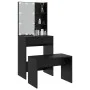 Black Plywood LED Vanity Set by vidaXL, Bedroom Dressers - Ref: Foro24-3114132, Price: 112,13 €, Discount: %