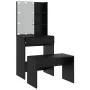Black Plywood LED Vanity Set by vidaXL, Bedroom Dressers - Ref: Foro24-3114132, Price: 112,13 €, Discount: %