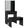 Juego de tocador con LED madera contrachapada negro de vidaXL, Tocadores para dormitorios - Ref: Foro24-3114132, Precio: 115,...