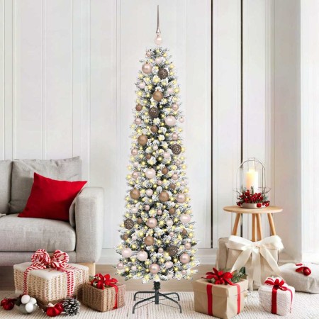 Árbol de Navidad artificial 180 cm PVC, Metal y Plástico