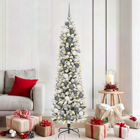 Árbol de Navidad artificial 180 cm PVC, Metal y Plástico