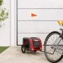 Bicycle pet trailer, iron frame, Oxford fabric in red and grey. by vidaXL, pet strollers - Ref: Foro24-93866, Price: 97,47 €,...