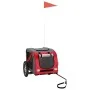 Bicycle pet trailer, iron frame, Oxford fabric in red and grey. by vidaXL, pet strollers - Ref: Foro24-93866, Price: 97,47 €,...