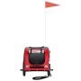 Fahrradanhänger Haustiere Eisen Oxford Stoff rot grau von vidaXL, Kinderwagen für Haustiere - Ref: Foro24-93866, Preis: 94,40...