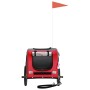 Haustier-Fahrradanhänger, Eisen-Oxford-Stoff, Rot, Grau von vidaXL, Kinderwagen für Haustiere - Ref: Foro24-93873, Preis: 107...