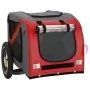 Bicycle pet trailer, iron frame, Oxford fabric in red and grey. by vidaXL, pet strollers - Ref: Foro24-93866, Price: 97,47 €,...