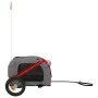 Bicycle pet trailer, iron frame, Oxford fabric in red and grey. by vidaXL, pet strollers - Ref: Foro24-93866, Price: 97,47 €,...