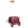 Bicycle pet trailer, iron frame, Oxford fabric in red and grey. by vidaXL, pet strollers - Ref: Foro24-93866, Price: 97,47 €,...