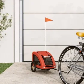 Bicycle pet trailer, iron frame, Oxford fabric, orange by vidaXL, pet strollers - Ref: Foro24-93949, Price: 92,15 €, Discount: %