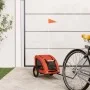 Fahrradanhänger Haustiere Bügeleisen Oxford Stoff orange von vidaXL, Kinderwagen für Haustiere - Ref: Foro24-93949, Preis: 91...