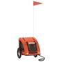 Fahrradanhänger Haustiere Bügeleisen Oxford Stoff orange von vidaXL, Kinderwagen für Haustiere - Ref: Foro24-93949, Preis: 93...