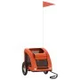 Fahrradanhänger Haustiere Bügeleisen Oxford Stoff orange von vidaXL, Kinderwagen für Haustiere - Ref: Foro24-93949, Preis: 91...