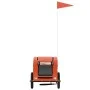 Fahrradanhänger Haustiere Bügeleisen Oxford Stoff orange von vidaXL, Kinderwagen für Haustiere - Ref: Foro24-93949, Preis: 91...