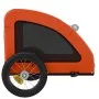 Fahrradanhänger Haustiere Bügeleisen Oxford Stoff orange von vidaXL, Kinderwagen für Haustiere - Ref: Foro24-93949, Preis: 91...