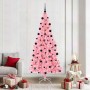 Árbol de Navidad con 300 LED con soporte Rosa 210 cm PVC