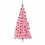 Árbol de Navidad con 300 LED con soporte Rosa 210 cm PVC