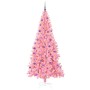 Árbol de Navidad con 300 LED con soporte Rosa 210 cm PVC